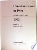 Canadian Books in Print