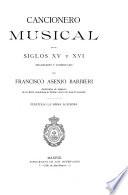 Cancionero musical de los siglos XV y XVI