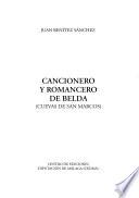 Cancionero y romancero de Belda