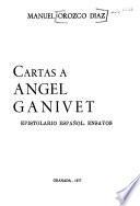 Cartas a Angel Ganivet