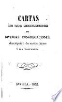 Cartas de los misioneros de diversas congregaciones, descripcion de varios paises y sus costumbres