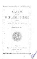 Cartas de los pp. de la Companía de Jesús de la misión de Filipinas