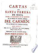 Cartas de Santa Teresa de Jesus ...