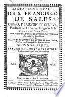 Cartas espirituales de S. Francisco de Sales ...
