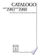 Catalogo, agosto 1983-agosto 1988