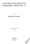 Catálogo bibliográfico fitoquímico argentino
