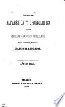 Catalogo cronologico y alfabetico de los individuos matriculados en el nacional Colegio de abogados de México ...