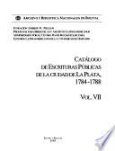 Catálogo de escrituras públicas de la ciudad de La Plata: 1784-1788