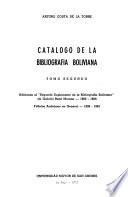 Catálogo de la bibliografía boliviana