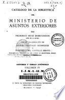 Catálogo de la Biblioteca del Ministerio de Asuntos Exteriores