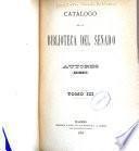 Catálogo de la biblioteca del Senado. Autores: Anónimos