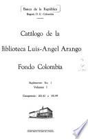 Catálogo de la Biblioteca Luis-Angel Arango, Fondo Colombia: 42 a 351.99