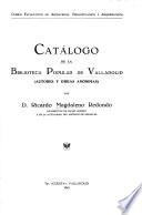 Catálogo de la Biblioteca Popular de Valladolid