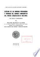 Catalogo de las monedas previsigodas y visigodas del gabinete numismático del museo arqueológico nacional