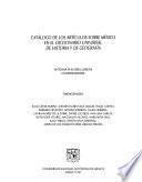 Catálogo de los artículos sobre México en el Diccionario universal de historia y de geografía