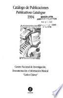 Catálogo de Publicaciones