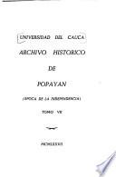 Catalogo general detallado del Archivo Central del Cauca: Archivo Central del Cauca (epoca de la Independencia)