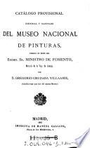 Catálogo provisional historial y razonado del museo nacional de pinturas