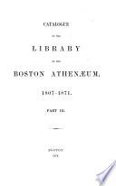 Catalogue ... 1807-1871