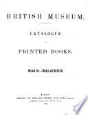 Catalogue of Printed Books