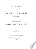 Catalogue of Scientific Papers, 1800-1900