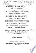 Causas prácticas de la muerte de los niños expósitos en sus primeros años