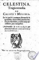 Celestina: tragicomedia de Calisto y Melibea