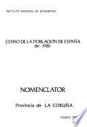 Censo de la población de España de 1981: Provincia de La Coruña