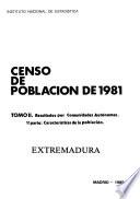 Censo de poblacion de 1981: Resultados por comunidades autónomas. 1a pt.: 17 v
