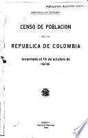 Censo de población de la República de Colombia levantado el 14 de octubre de 1918