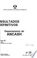 Censos nacionales 1993, IX de población, IV de vivienda: Ancash (4 v.)