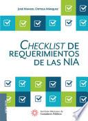 Checklist de requerimientos de las NIA