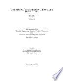Chemical Engineering Faculty Directory 2003-2004