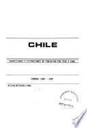 Chile, proyecciones y estimaciones de población, por sexo y edad: Región Metropolitana