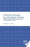 Christian Theology in a Pluralistic Context