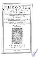 Chronica de la provincia de S. Joseph de los Descalços de la orden de los Menores de S. Francisco