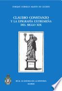Claudio Constanzo y la epigrafía extremeña del siglo XIX