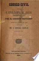 Código civil para el Estado Oriental del Uruguay