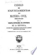Codigo de enjuiciamientos en materia civil