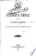 Codigo de procedimientos criminales para el estado de Campeche