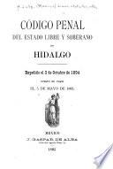 Código penal del estado libre y soberano de Hidalgo