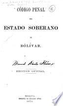 Código penal del estado soberano de Bolívar