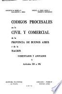 Códigos procesales en lo civil y comercial de la Provincia de Buenos Aires y de la Nación: Artículos 358 a 496