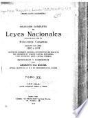 Colección completa de leyes nacionales sancionadas por el Honorable Congreso durante los años 1852-1917 ...