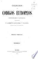 Colección de Códigos europeos concordados y anotados