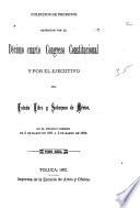 Colección de decretos y ordines del congreso del estado libre y soberano de México
