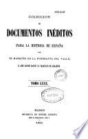 Coleccion de documentos ineditos para la historia de Espana