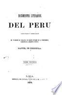 Coleccion de documentos literarios del Peru