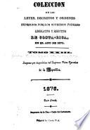 Colección de leyes, decretos, acuerdos y resoluciones