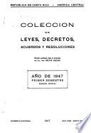 Colección de leyes, decretos, acuerdos y resoluciones